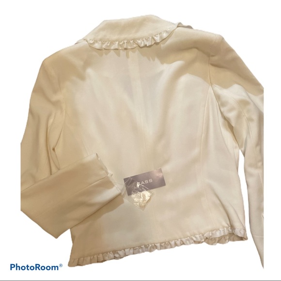 NWT CASS winter white suit Blazer - Picture 6 of 7
